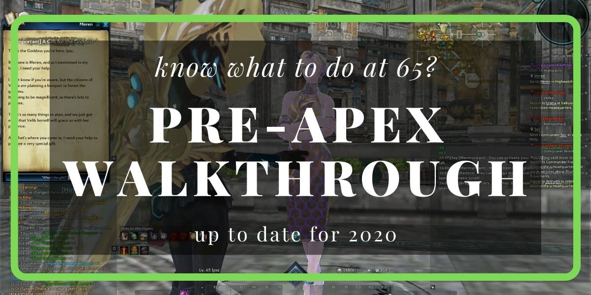 post banner - TERA Pre Apex Walkthrough for 2020